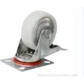 Caster Wheel with Swivel Brake in White Color